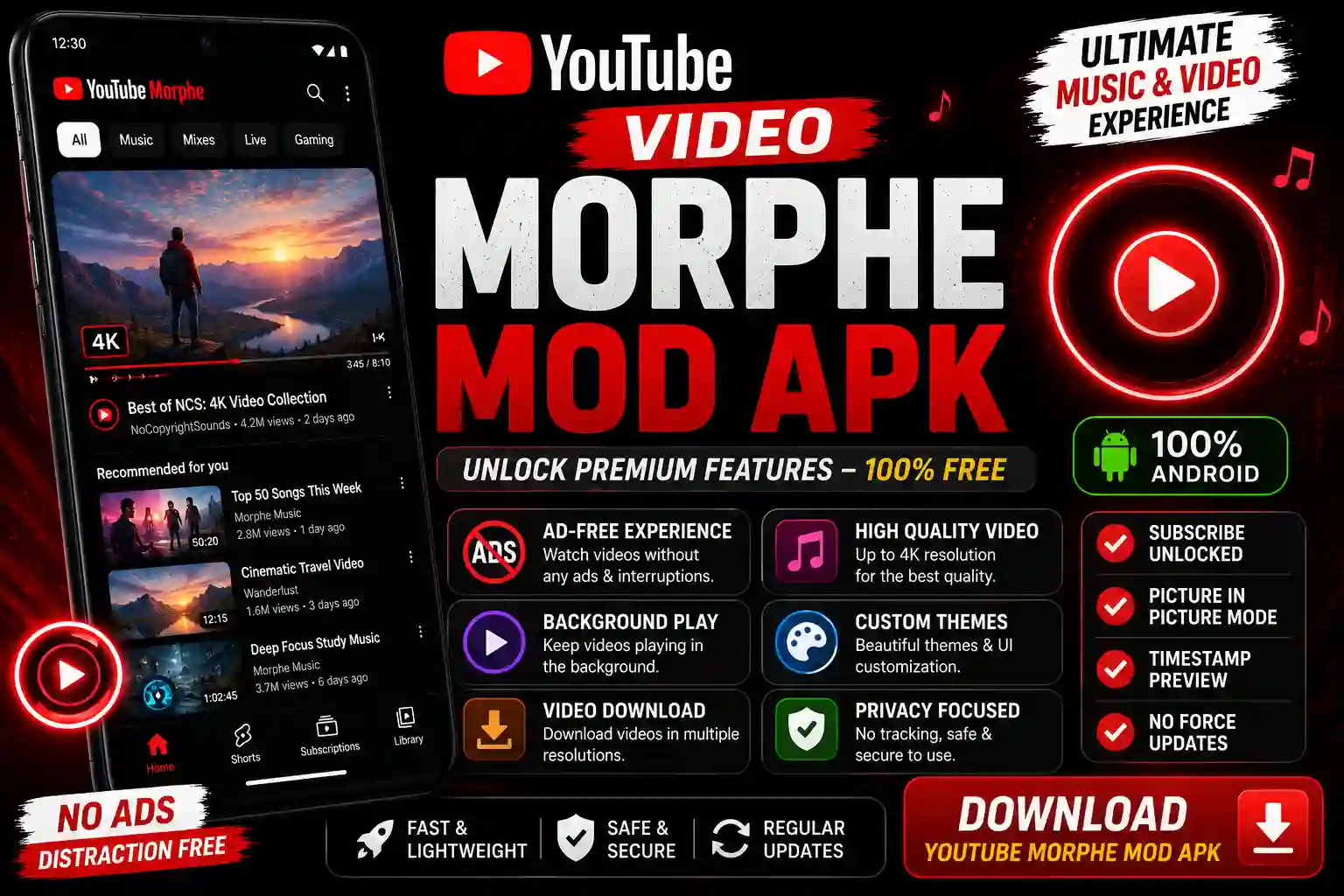 YouTube Morphe v20.51.39 MOD APK: The Ultimate Ad-Free Streaming Revolution Your Phone Deserves (2026 Deep Dive) 1 generate image on YouTube Morphe MOD APK